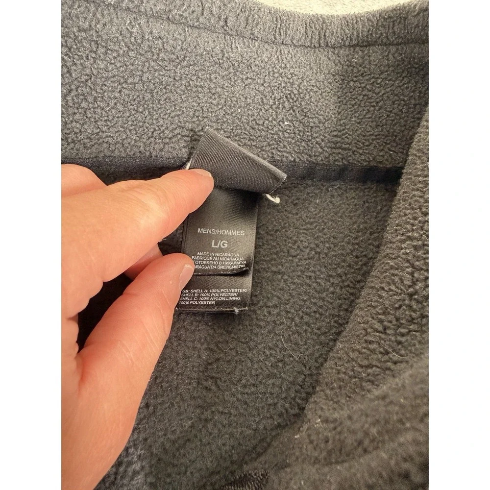 The North Face Full Zip Fleece Jacket Men's Size Large Black Outdoor